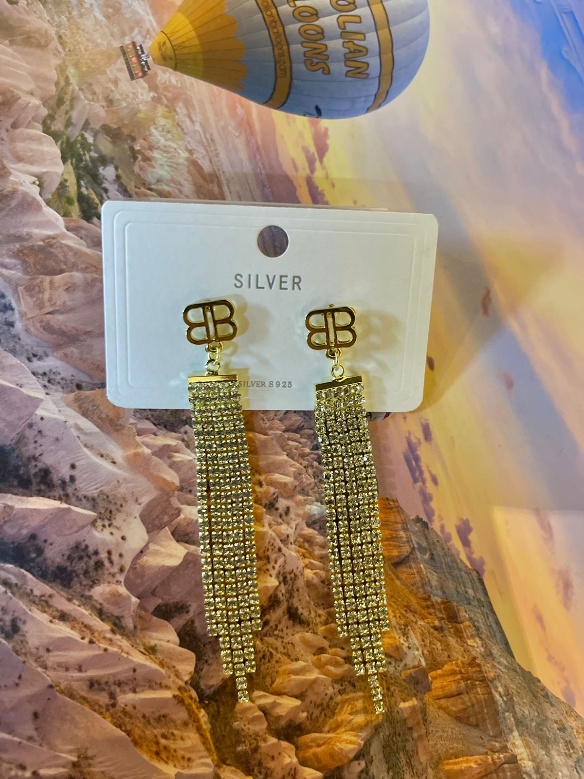 Gold plated long Tassle Earrings